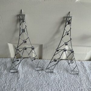 Silver Eiffel Tower Wall Decor Set